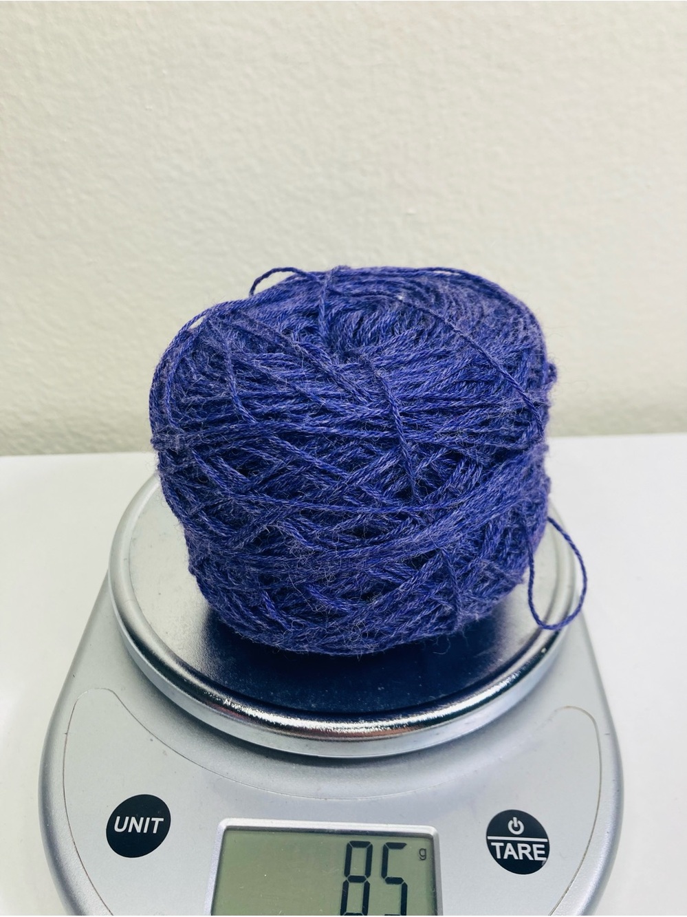 Bargain Yarn: 85g / 3.0 oz Deep Blue Lace Weight Yarn Cake Untagged